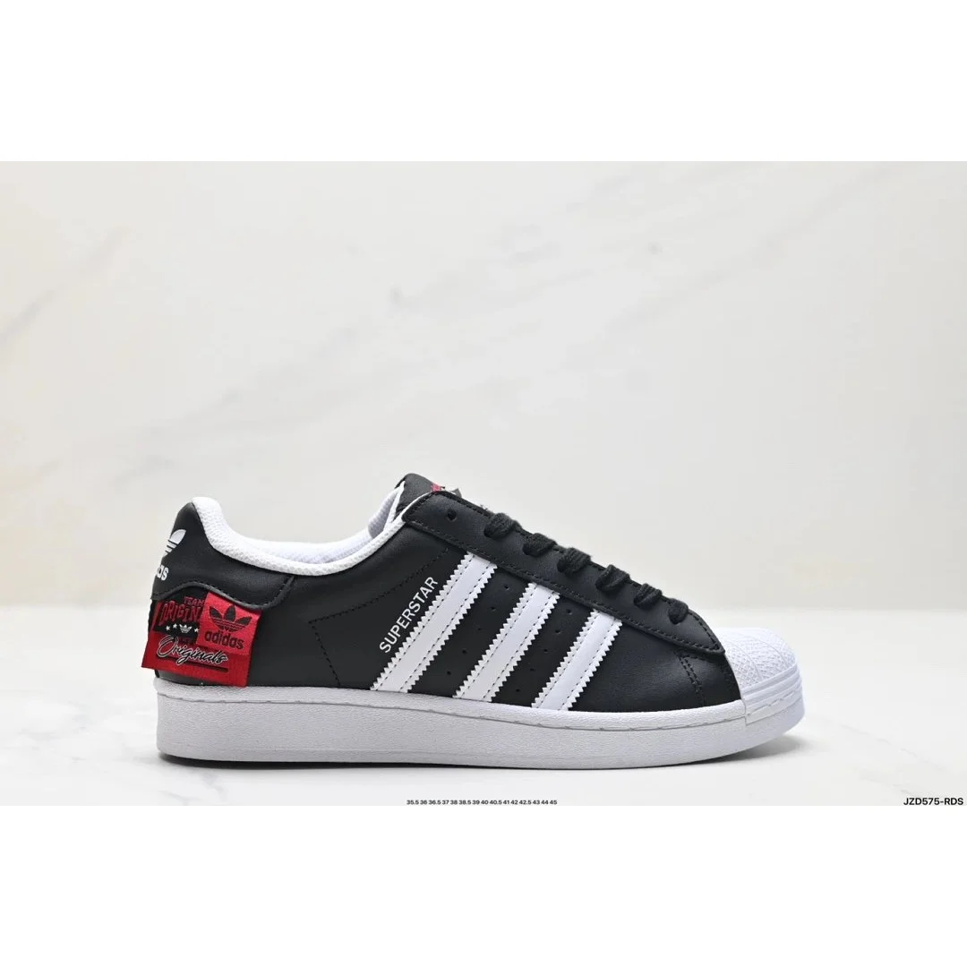 Adidas Adidas Superstar Black/White Sneakers Black - 1