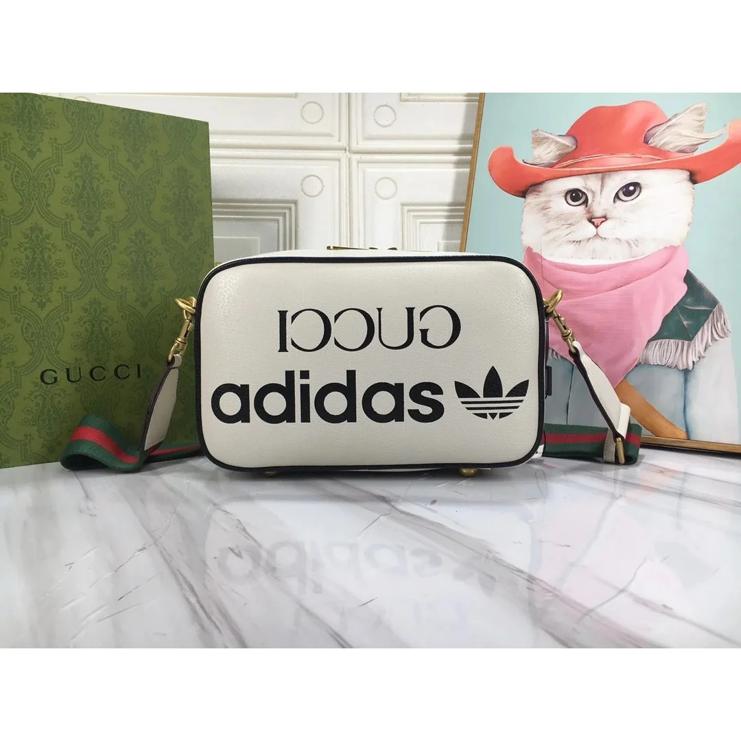 Gucci Gucci x Adidas White Logo Shoulder Bag White