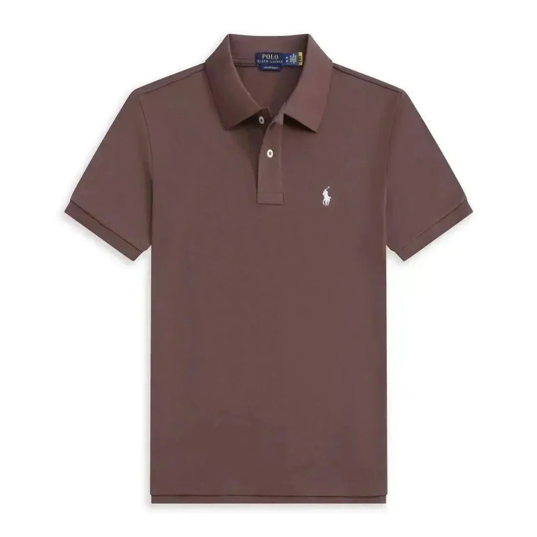 Polo Ralph Lauren Polo Ralph Lauren Coffee White Polo Shirt Brown - 1