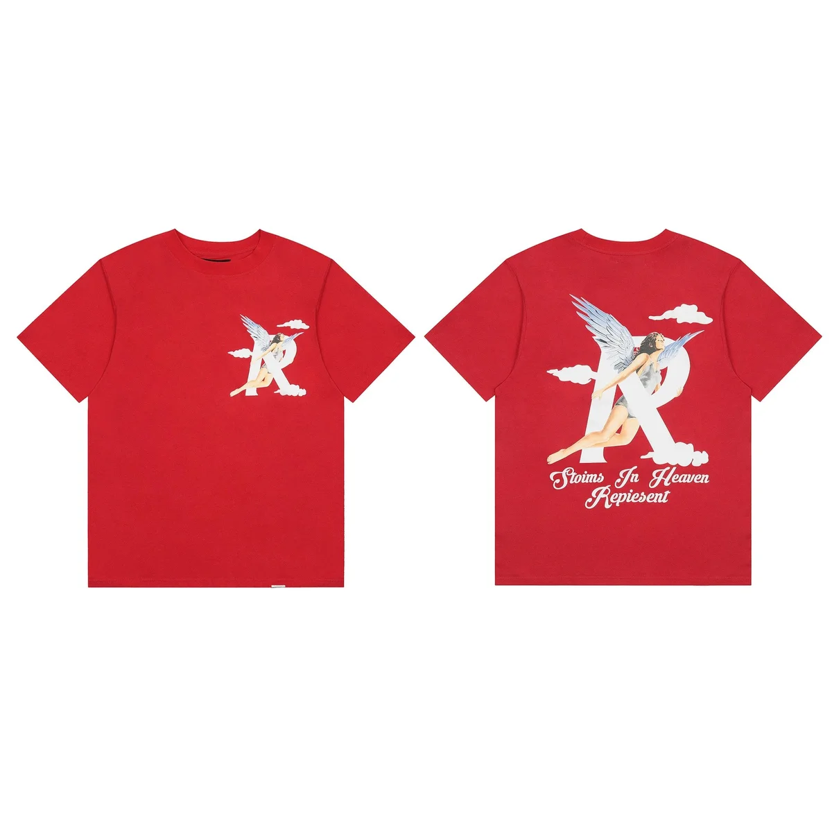 Represent Represent Swims In Heaven Red T-Shirt Red - 1