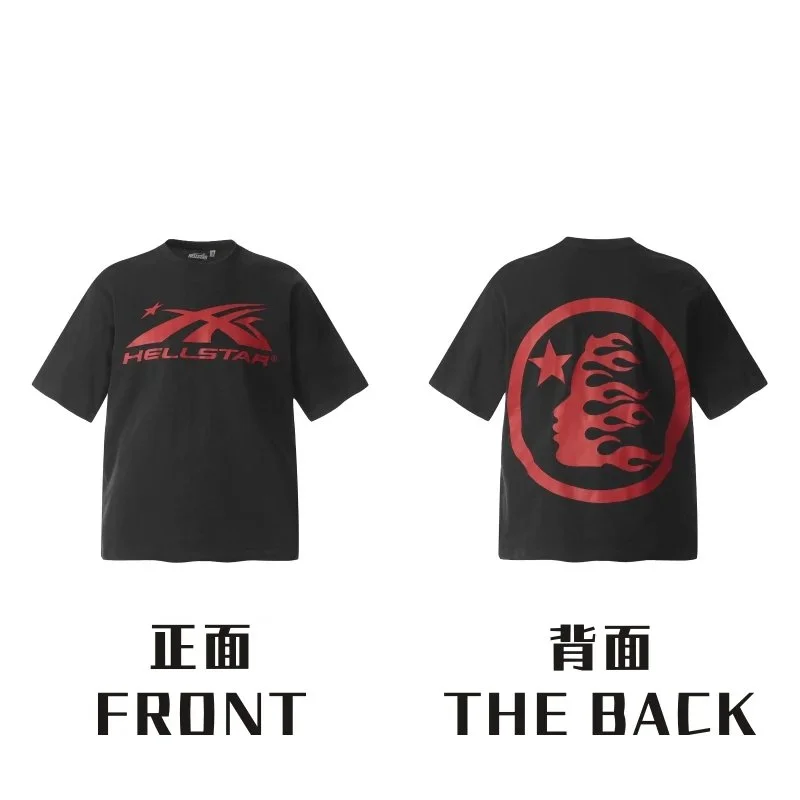 Hellstar Hellstar Black T-Shirt with Red Graphics Black - 1
