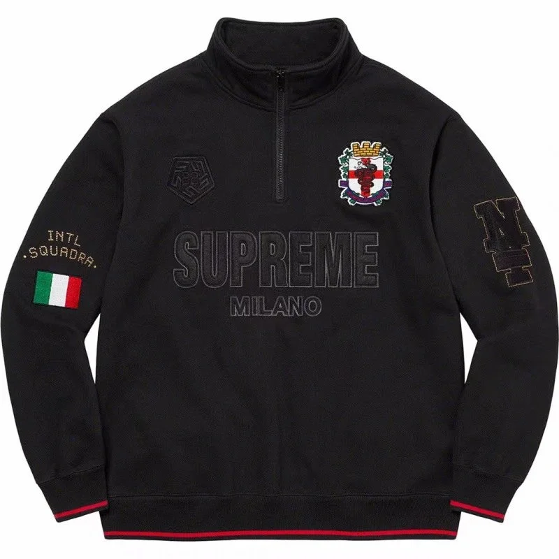 Supreme Supreme x The North Face Black Milano Half-Zip Sweatshirt Black - 1