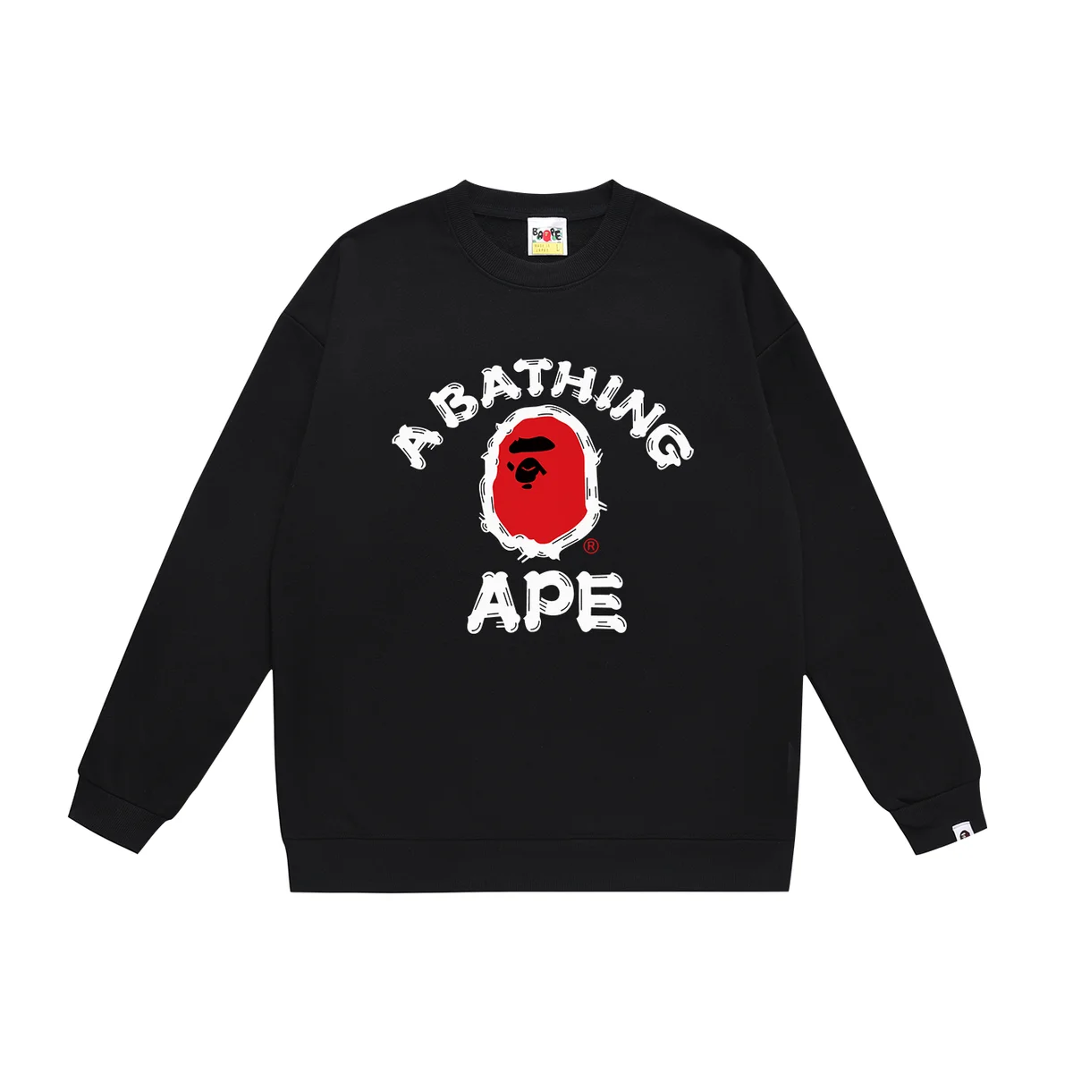 A Bathing Ape A Bathing Ape BAPE STA Black Crewneck Sweatshirt Black - 1