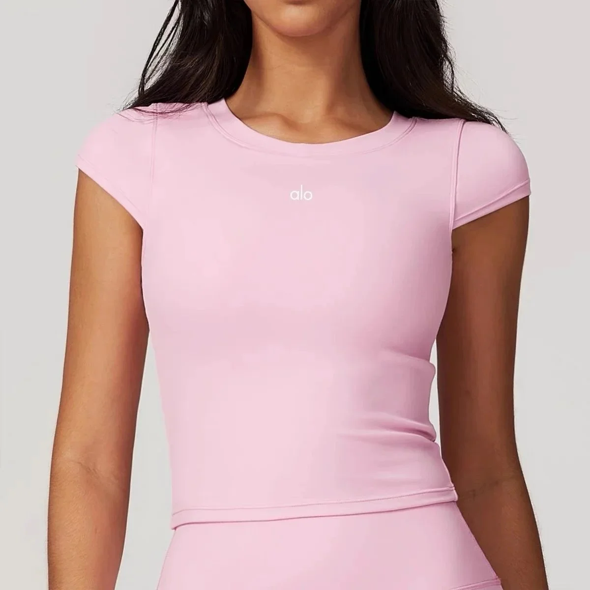 Alo Yoga Alo Pink Blossom Crop Top Pink - 1