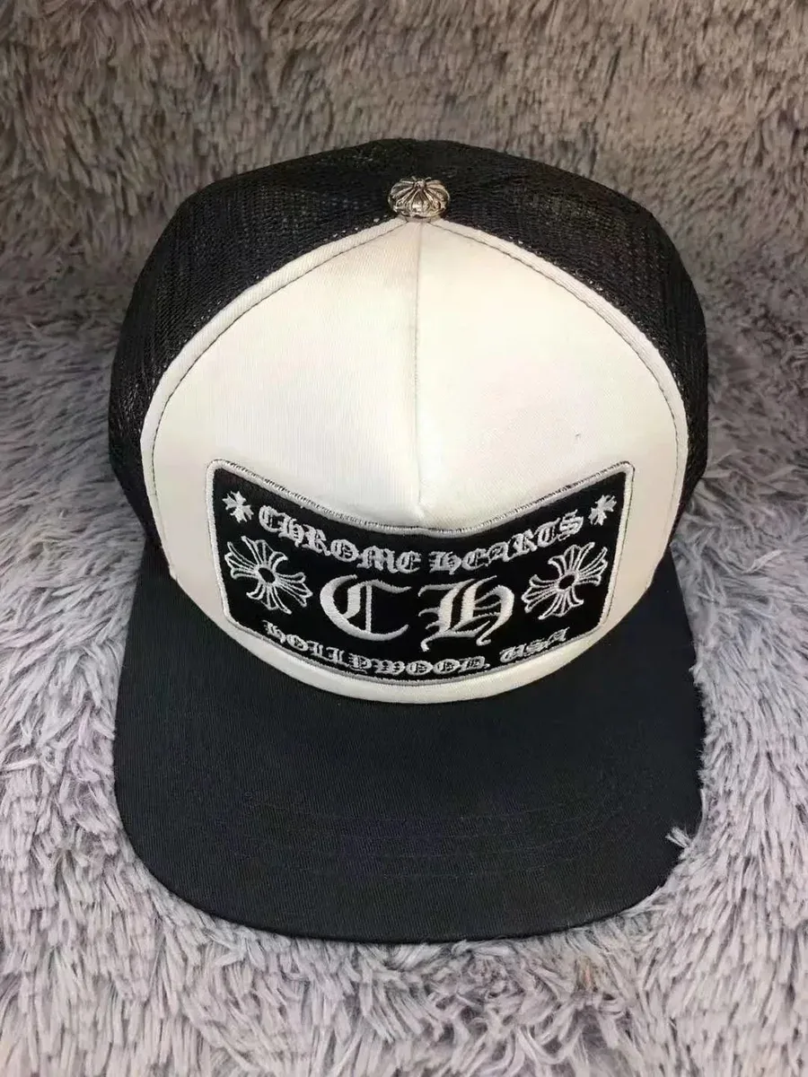 Chrome Hearts Chrome Hearts CH Hollywood USA Trucker Cap Black/White Black - 1