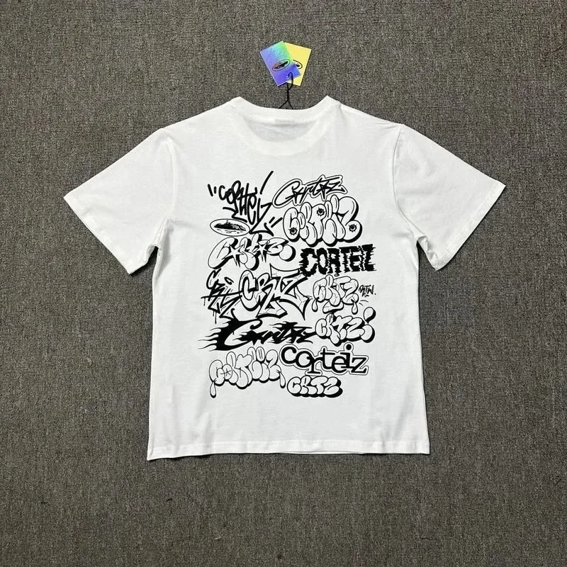 Corteiz Corteiz RTW Graffiti Print T-Shirt White White - 1