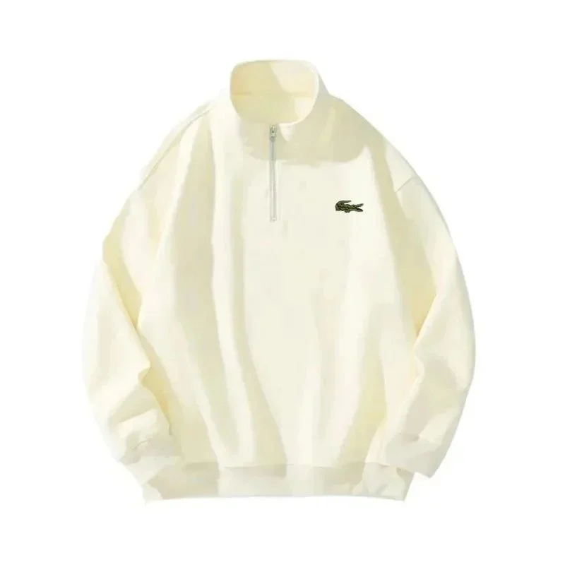 Lacoste Lacoste Cream Half-Zip Sweatshirt Cream - 1