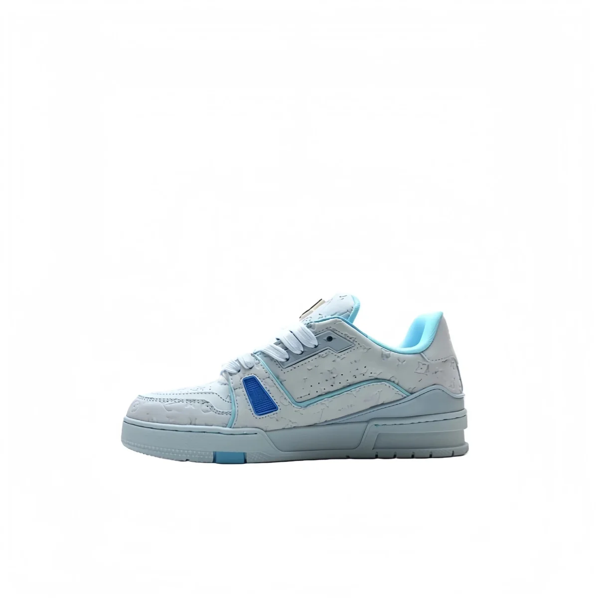 Louis Vuitton Louis Vuitton LV Trainer Ice Blue Embossed Sneakers Blue