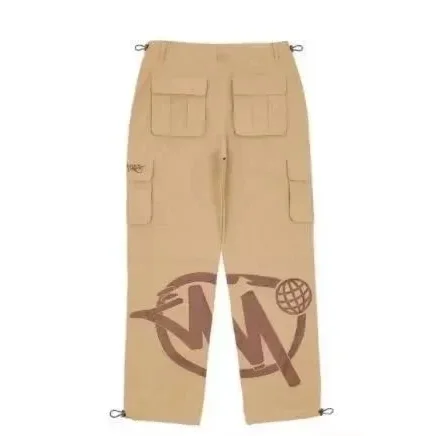 Other ALBB-016 Beige Cargo Pants with Logo Print Beige - 1