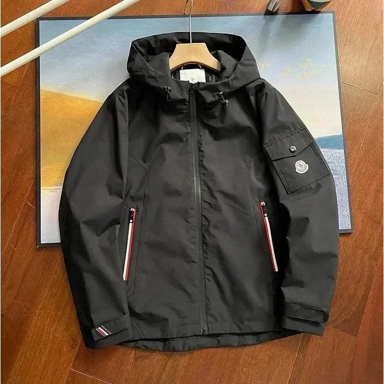 Moncler Moncler Black/Red/White Hooded Jacket Black
