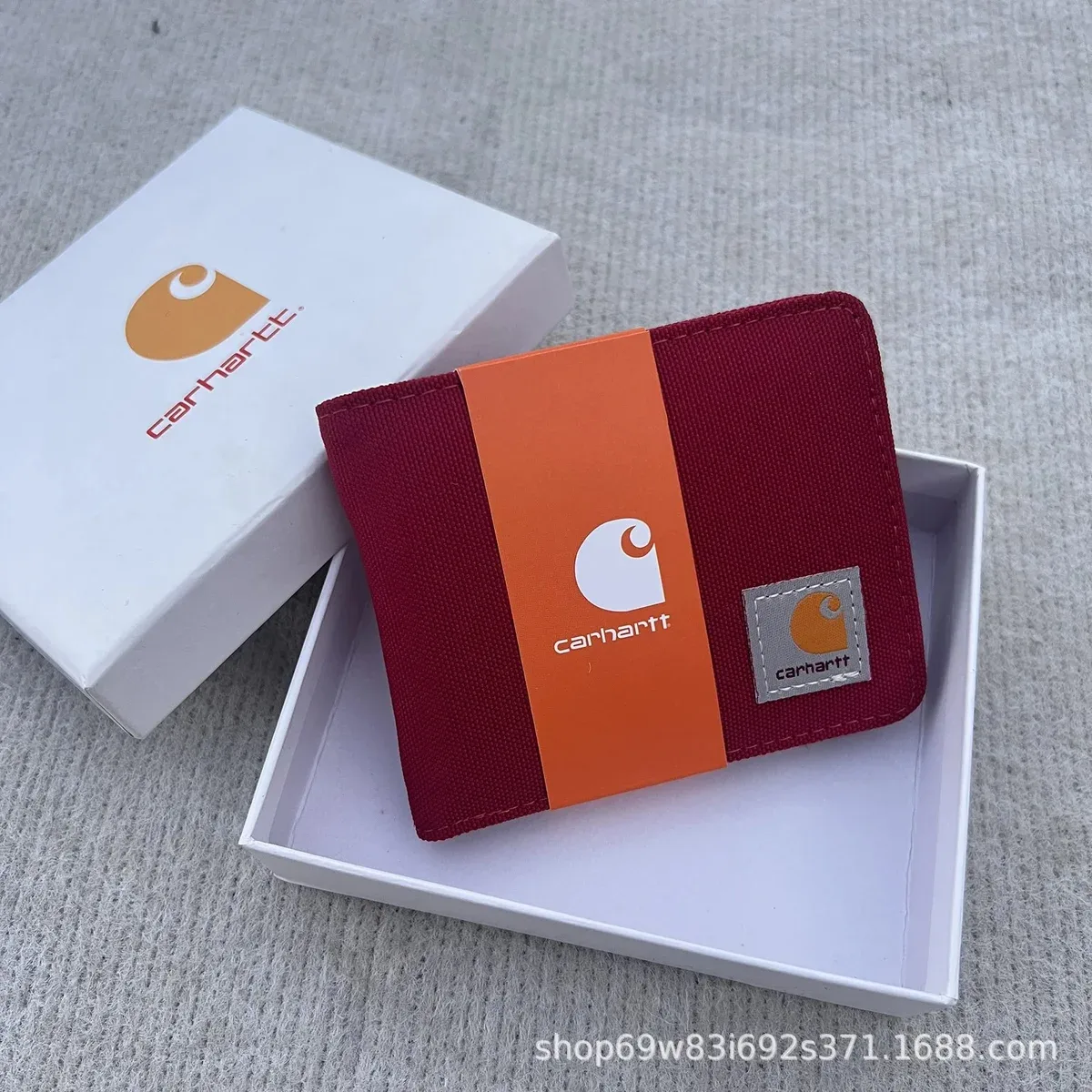 Carhartt Carhartt Red Canvas Wallet with Box Red