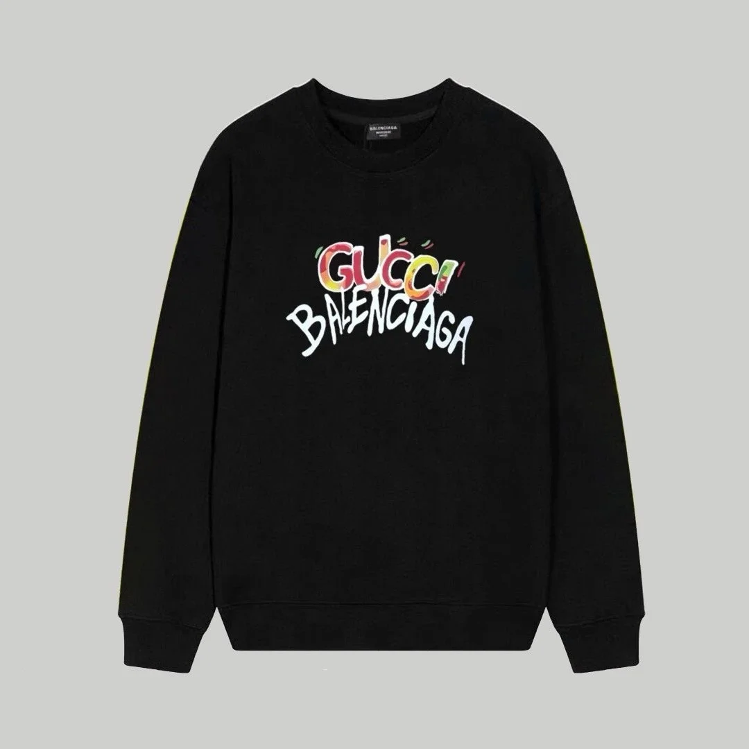 Balenciaga Balenciaga Gucci Balenciaga Black Crewneck Sweatshirt Black - 1