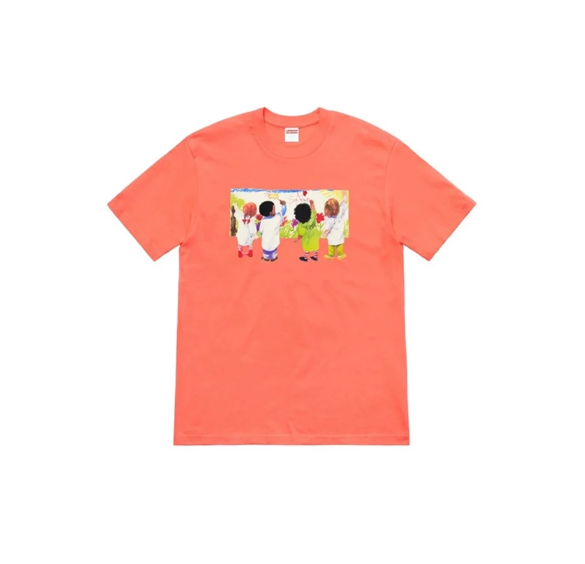 Supreme Supreme Children Drawing T-Shirt Coral Orange - 1