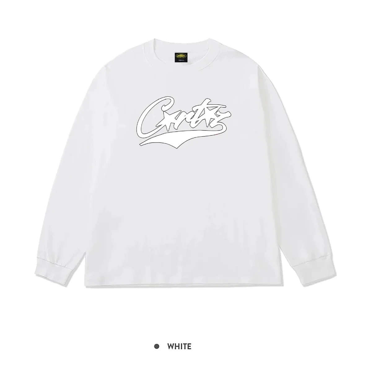 Other Unisex White 'Critt' Long Sleeve T-Shirt White - 1