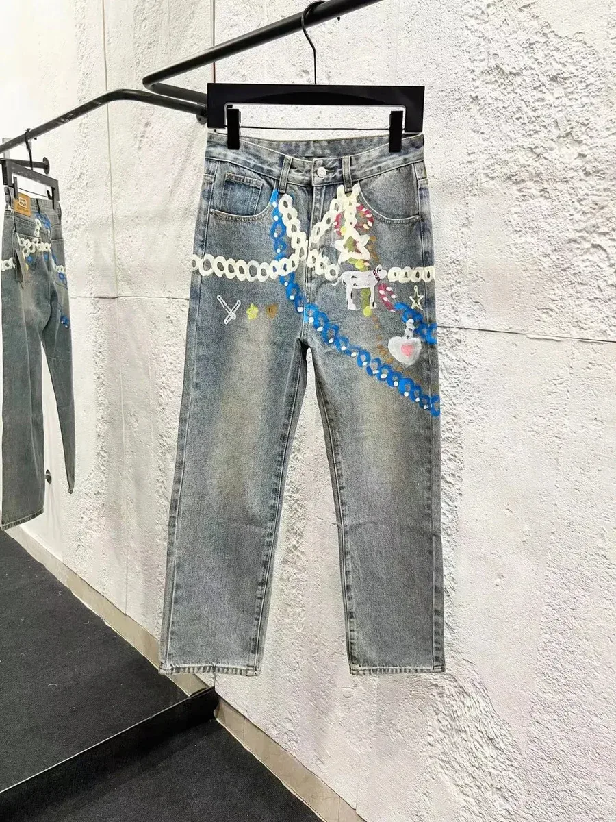 Other Embroidered Denim Jeans 943 Blue Blue - 1