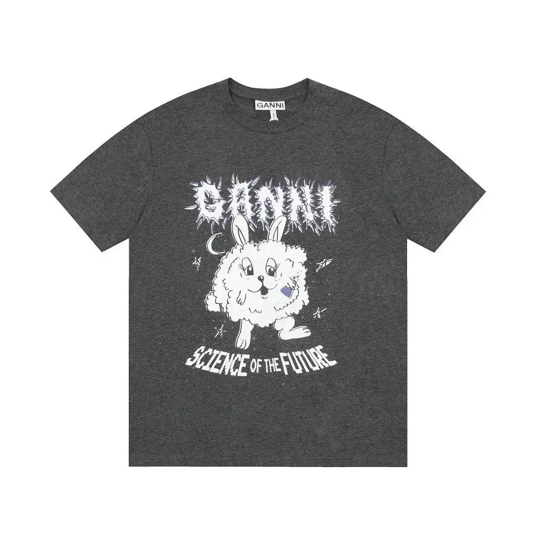 Ganni Ganni Science of the Future Graphic T-Shirt Grey - 1