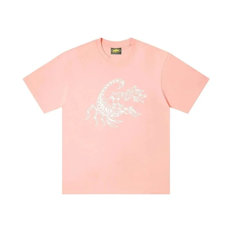 Other Unisex Pastel Pink Scorpion Print T-Shirt Pink - 1