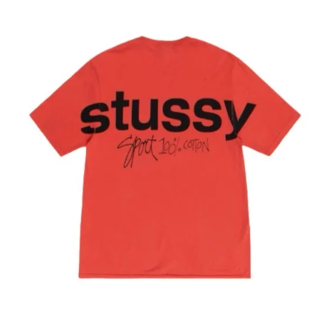 Stussy Stussy Stussy Sport 100% Cotton T-Shirt Red Red - 1