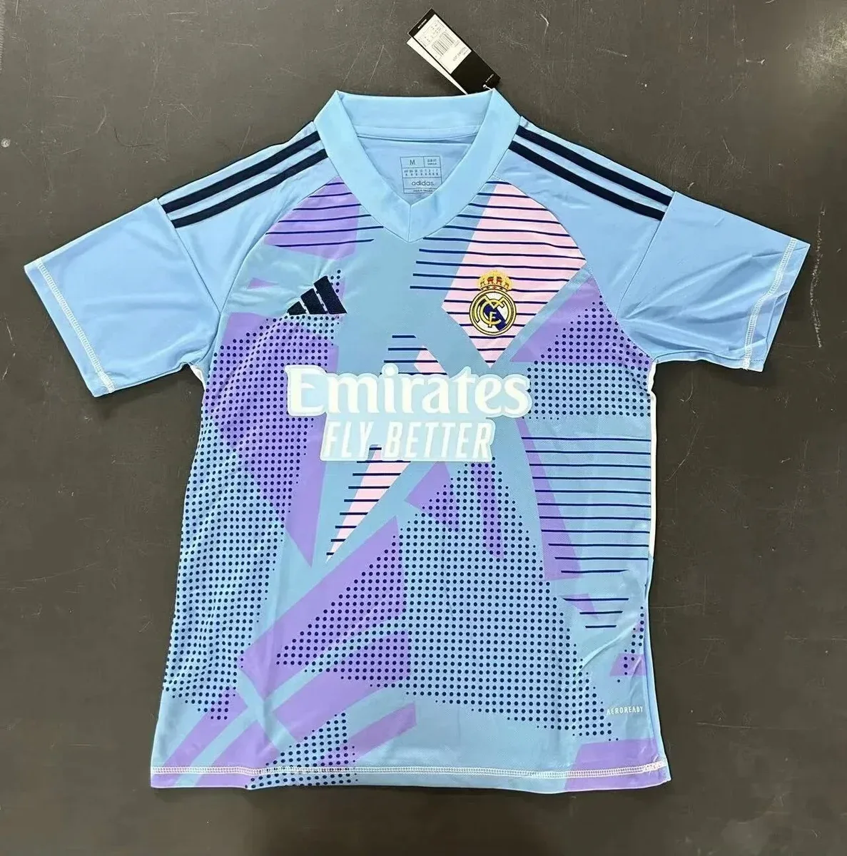 Adidas Adidas Champions League Real Madrid Jersey Sky Blue/Purple/Pink Blue
