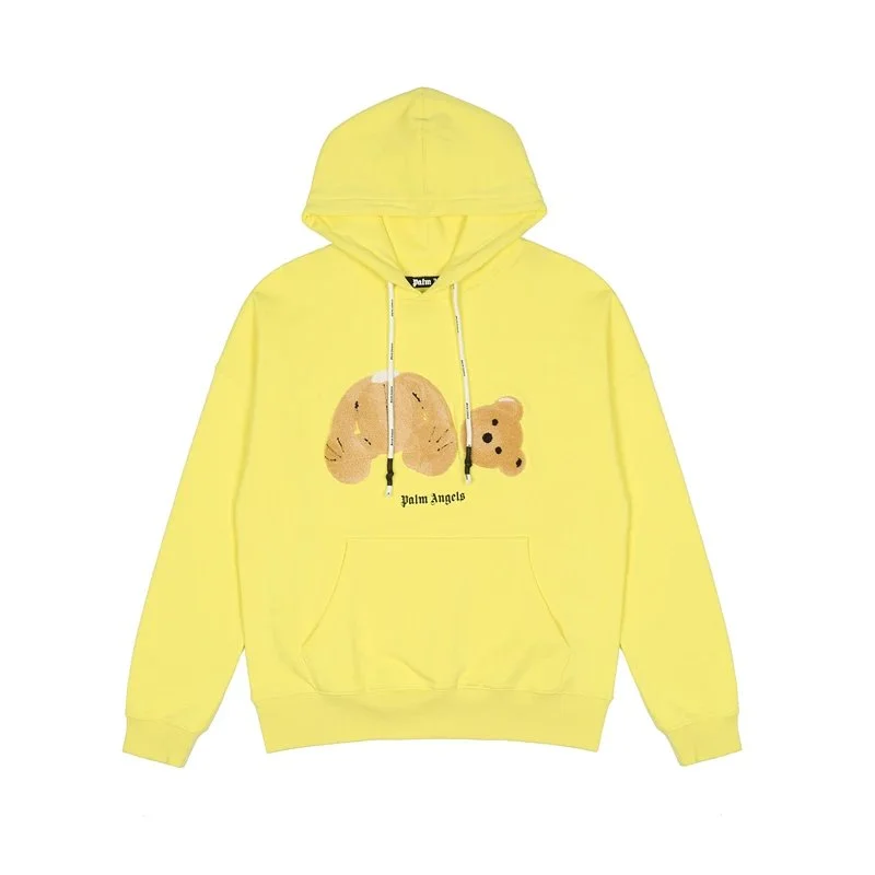 Palm Angels Palm Angels Bear Yellow Hoodie Yellow - 1