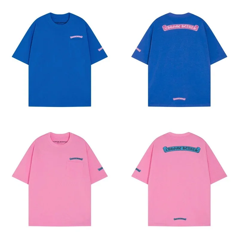 Chrome Hearts Chrome Hearts Logo Print Pink T-Shirt Pink