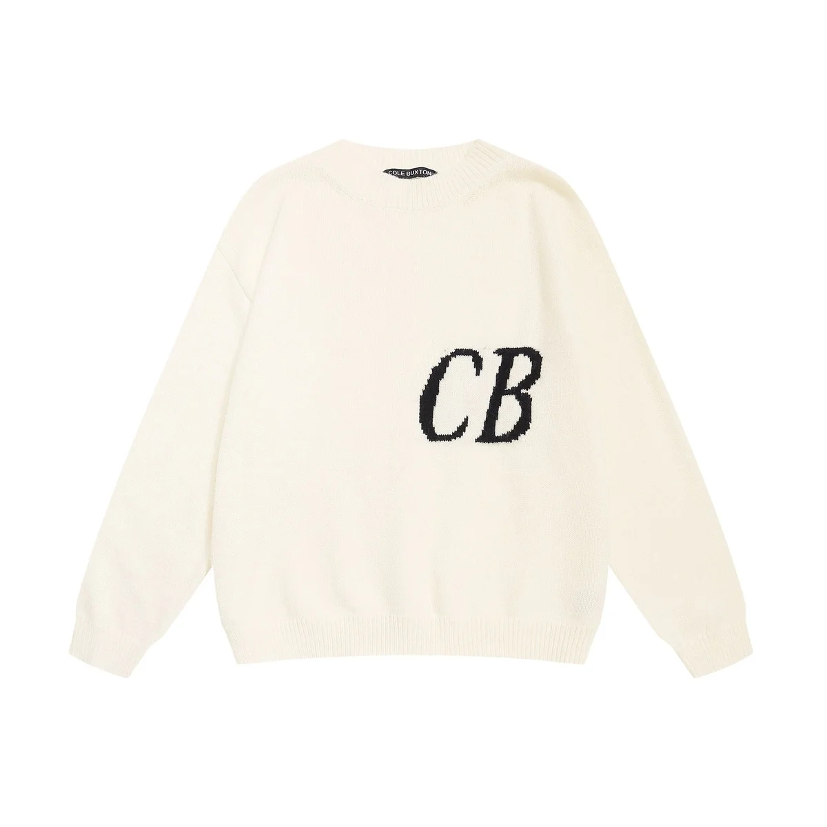 Cole Buxton Cole Buxton CB Logo Sweater Cream Cream - 1