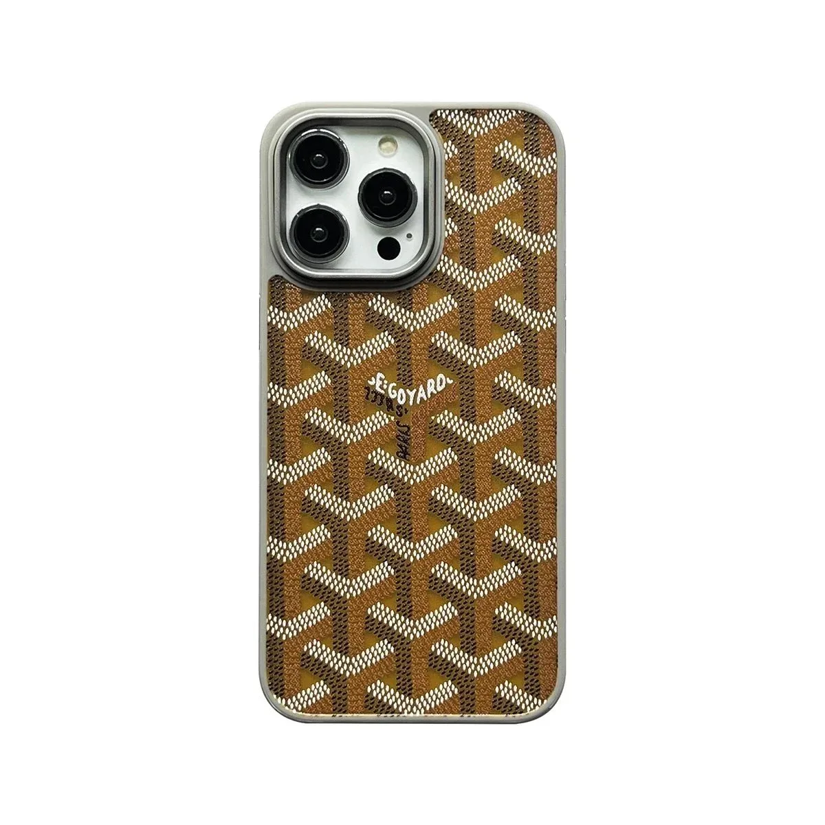 Goyard Goyard Y Pattern Phone Case for iPhone Brown - 1