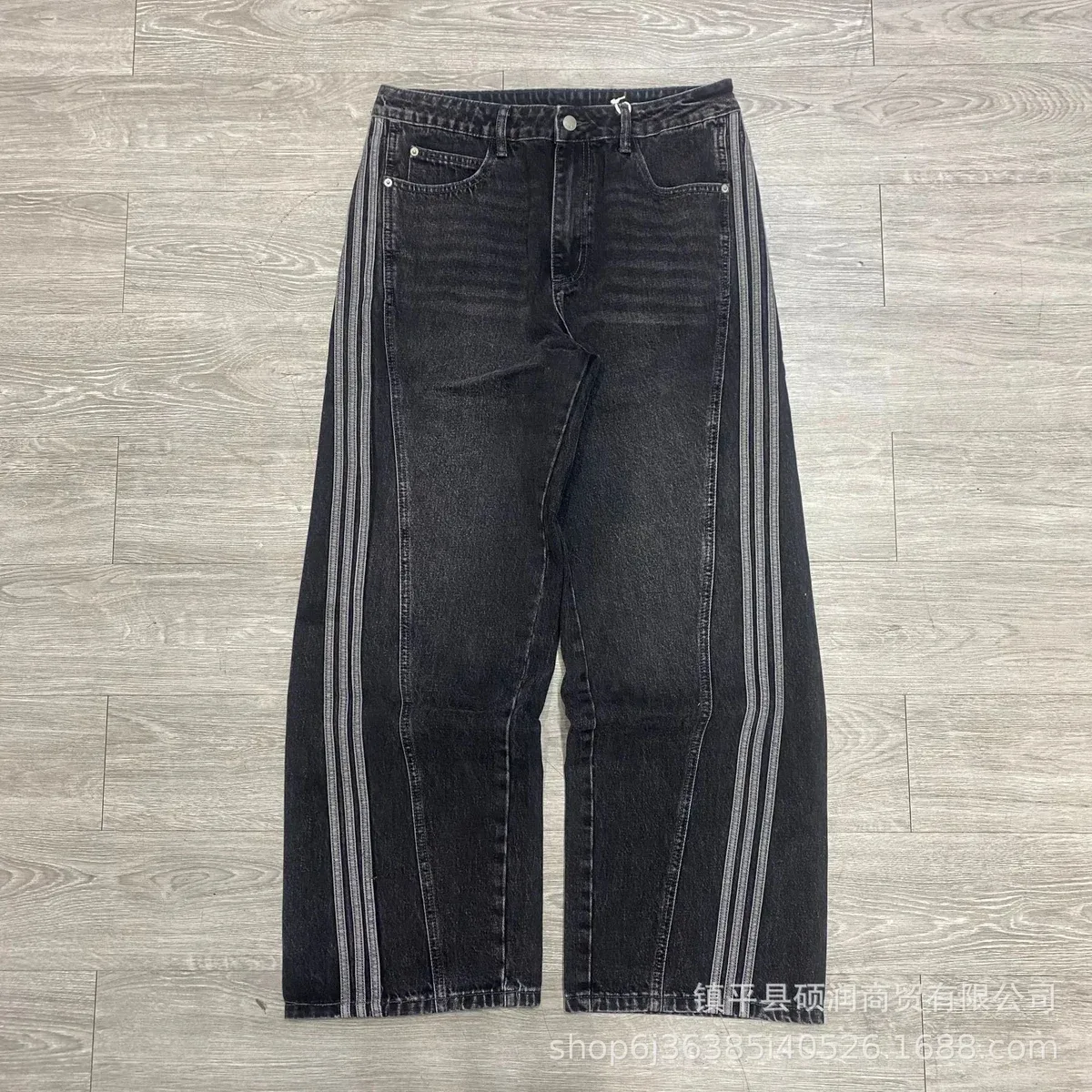 Adidas Adidas Side Stripe Jeans Triple Black Black