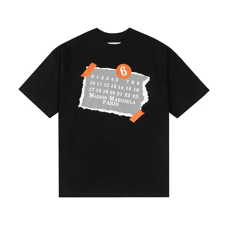 Maison Margiela Maison Margiela Torn Paper Print Black T-Shirt Black - 1