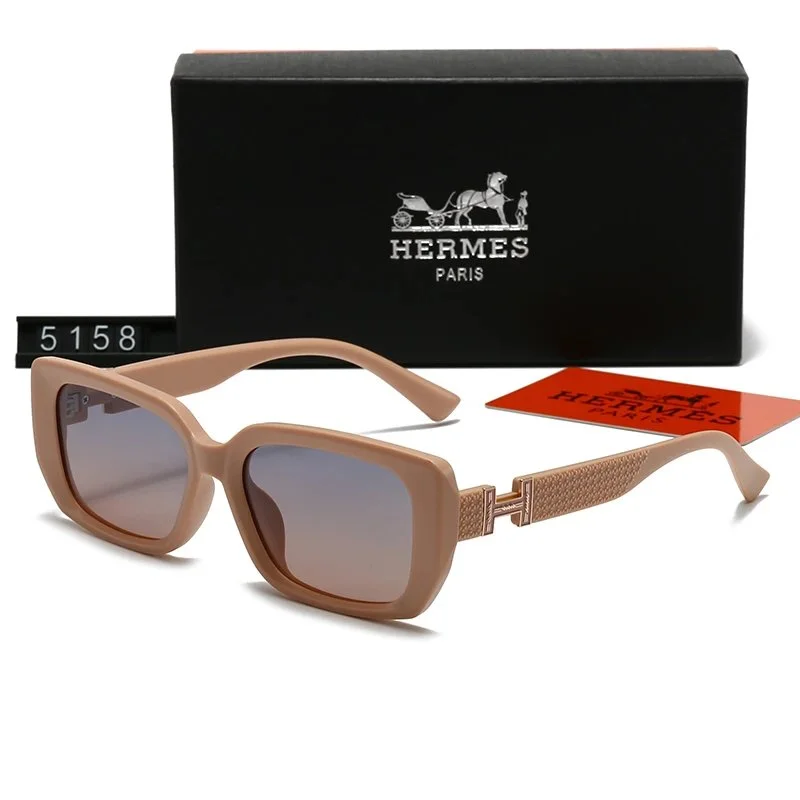 Hermès Hermès T Series Square Sunglasses Beige/Purple Beige
