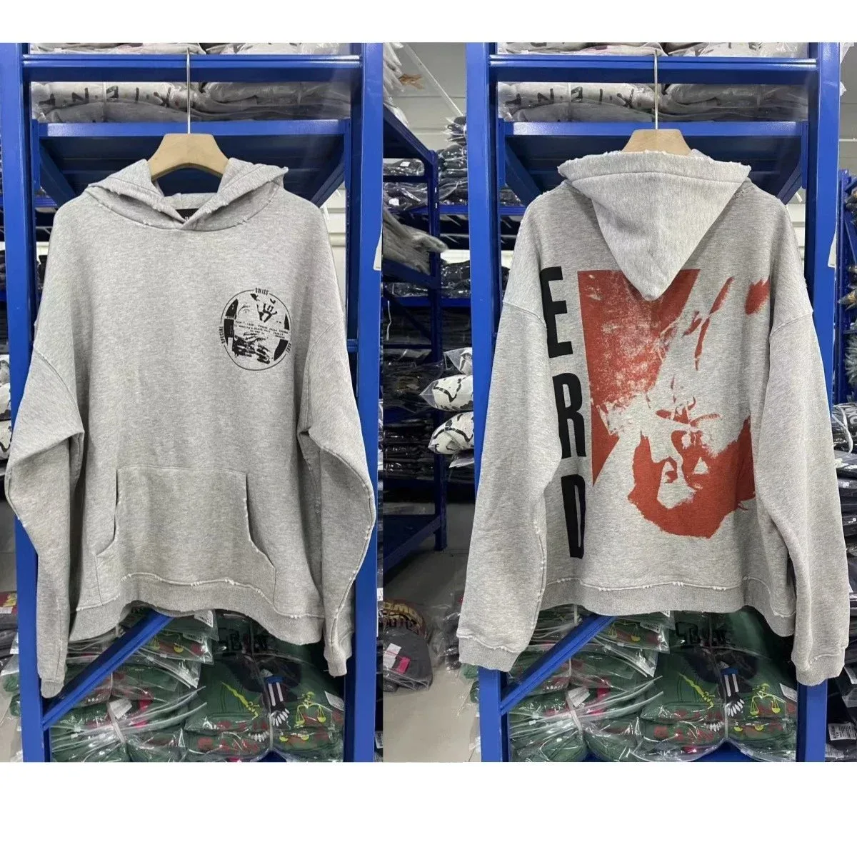 ERDEM ERDEM Oversized Hoodie Heather Grey Grey - 1