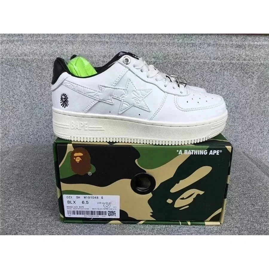 A Bathing Ape A Bathing Ape BAPE STA BT-008 White Green Sneakers White - 1