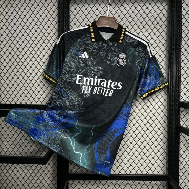 Adidas Adidas Dragon Black/Blue Football Jersey Black