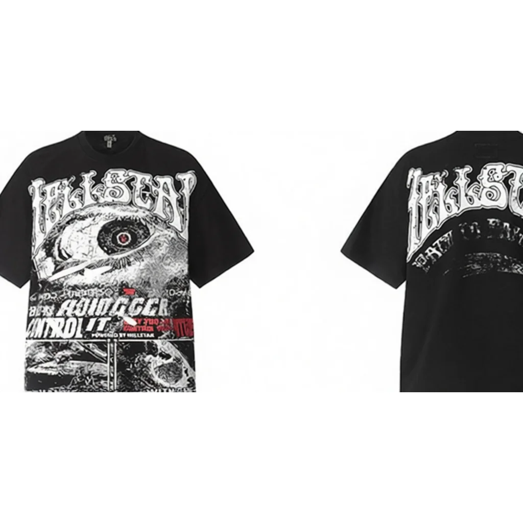 Hellstar Hellstar Triple Black Control It T-Shirt Black - 1