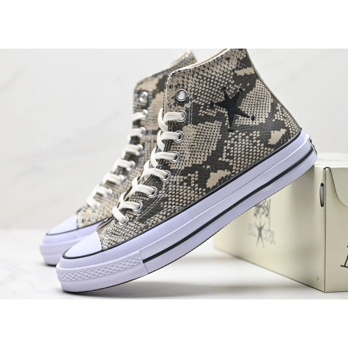Converse Converse Chuck Taylor All Star Snake Print High-Top Sneakers Brown - 1