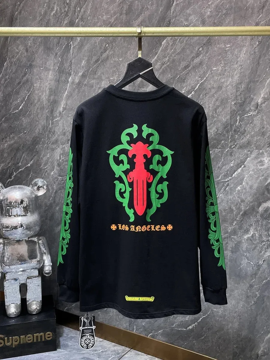 Chrome Hearts Chrome Hearts Floral Cross Black Long Sleeve T-Shirt Black