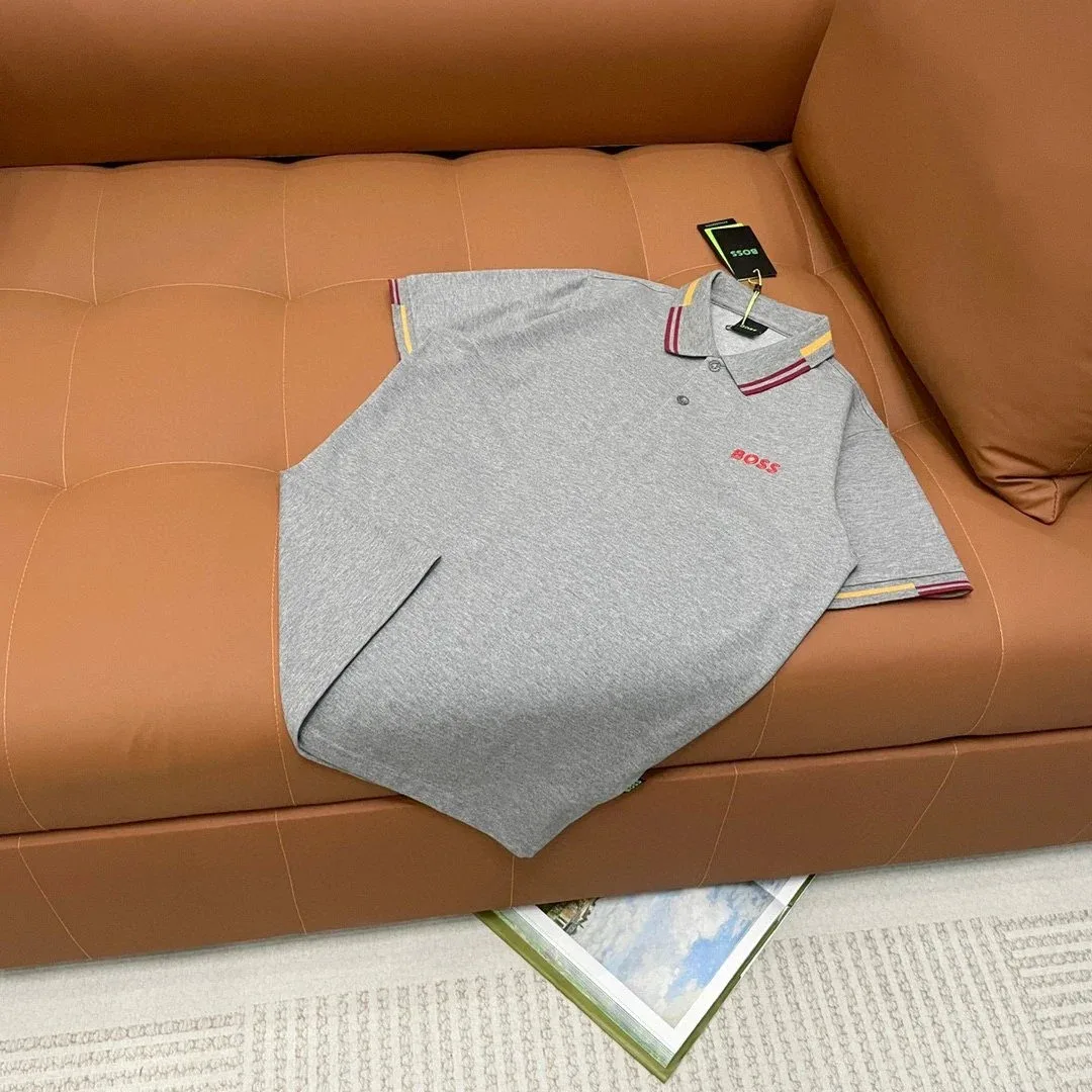 Hugo Boss Hugo Boss Polo Shirt Grey with Color Accents T-Shirt Grey - 1