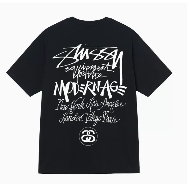 Stussy Stussy Modern Age Black T-Shirt Black - 1