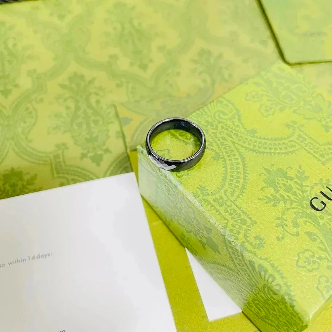 Gucci Gucci Black Metal Ring Jewelry & Watches Black - 1