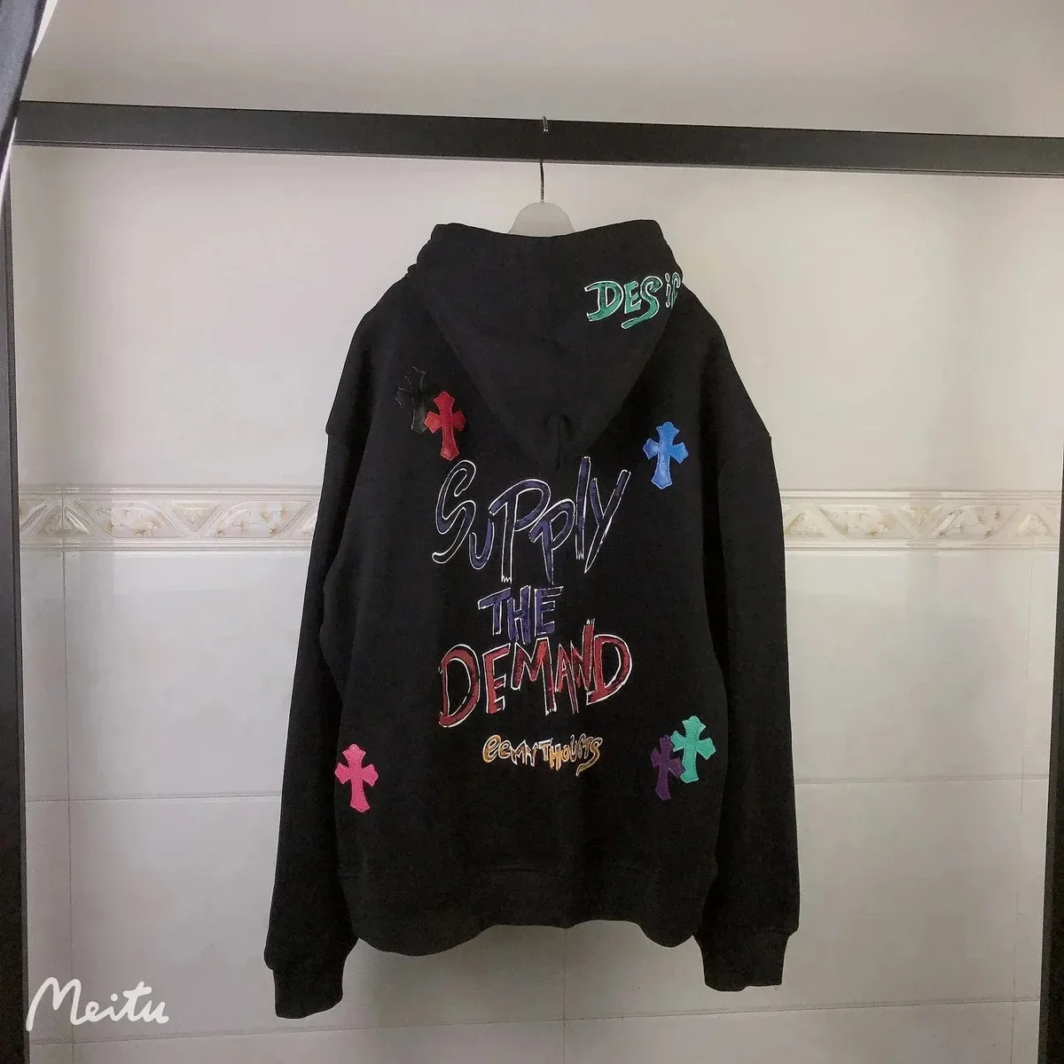 Chrome Hearts Chrome Hearts Cross Supply The Demand Black Hoodie Black