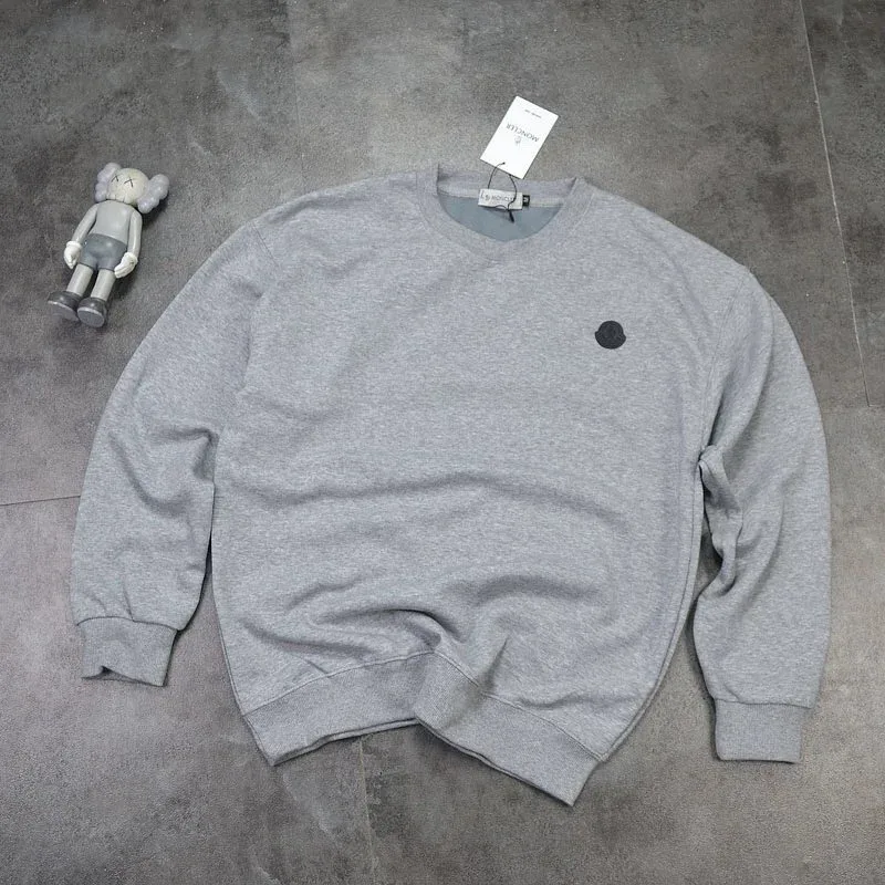 Other Unisex Grey Solid Crewneck Sweatshirt Grey - 1