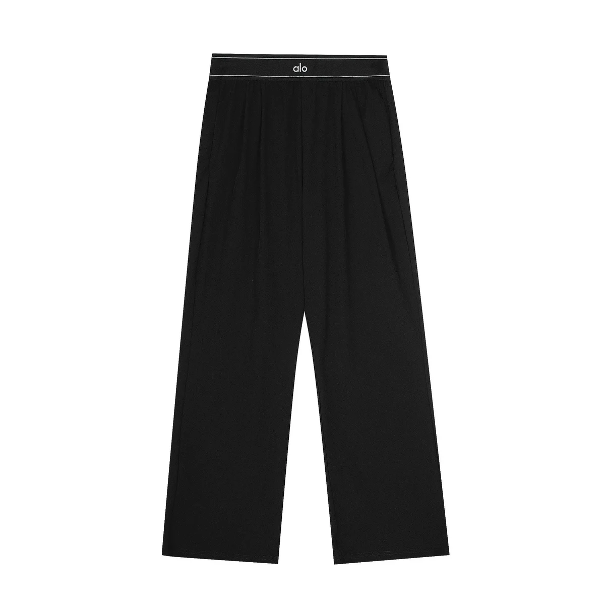 Alo Yoga Alo Solid Black Wide-Leg Pants Black - 1