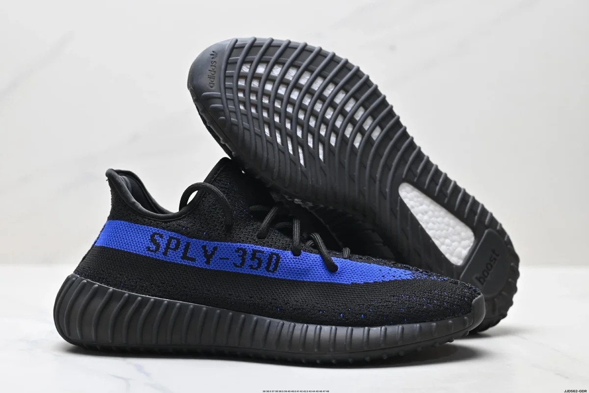 Adidas Adidas Yeezy 350 Black with Blue Stripe Sneakers Black - 1