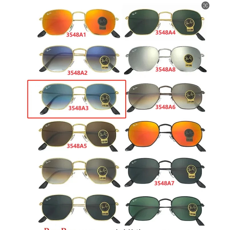 Ray-Ban Ray-Ban Aviator 3548A3 Blue Gradient Gold Sunglasses Gold