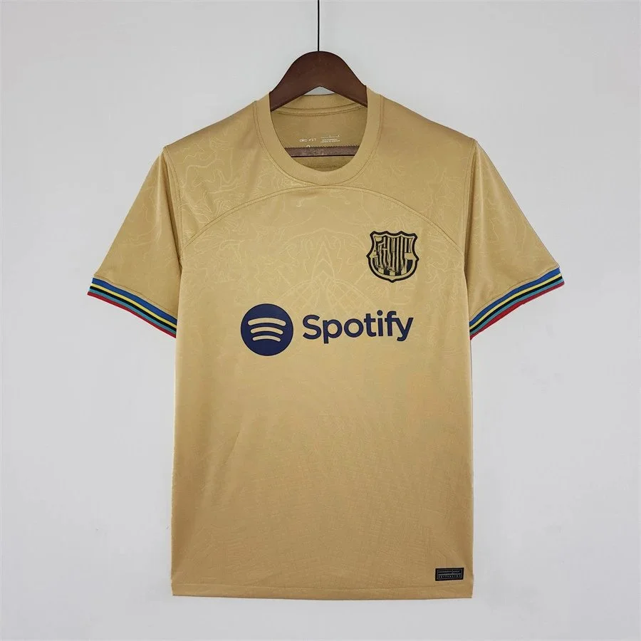 Nike Nike Barcelona Away Jersey Gold 2023 Soccer Shirt Gold - 1