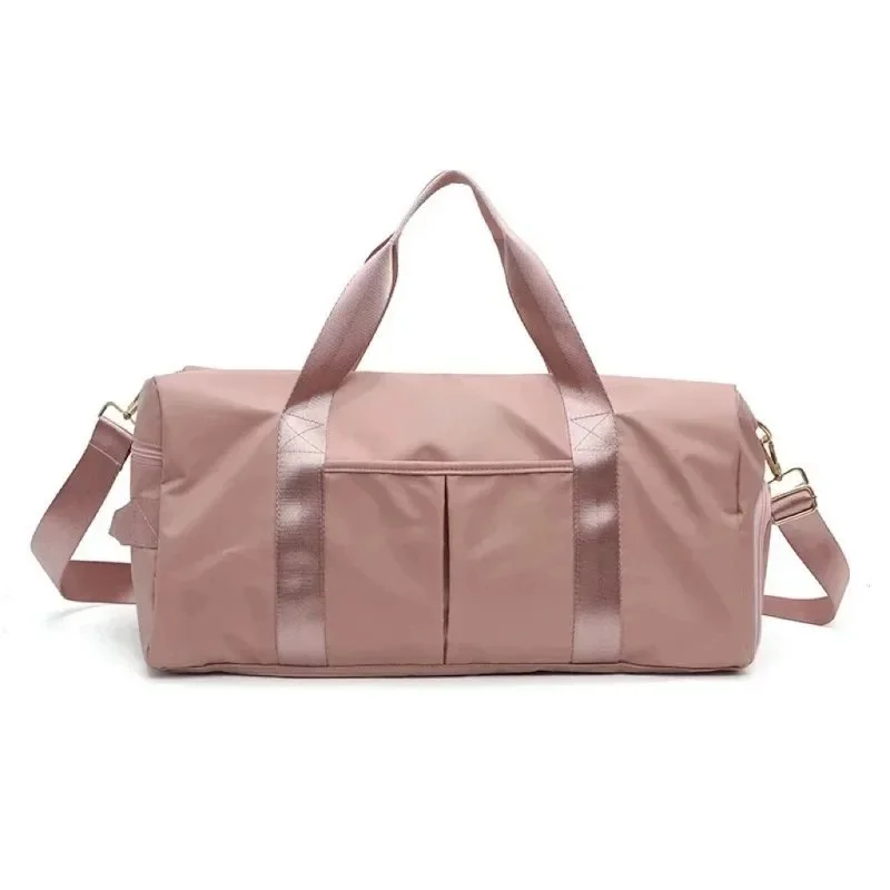 Other Pink Nylon Duffle Bag with Metallic Straps Pink - 1