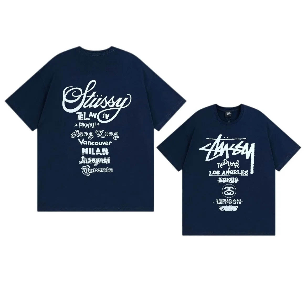 Stussy Stüssy Stüssy T-Shirt Navy Solid T-Shirt Navy - 1
