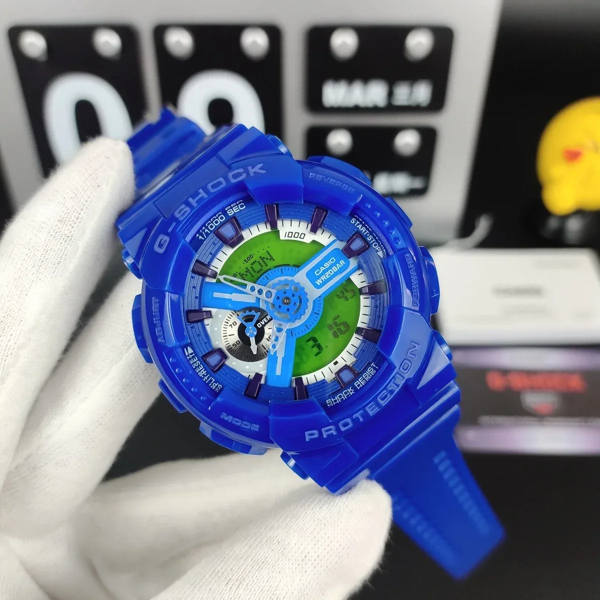 Casio Casio G-Shock GA-100 Green Screen Blue Watch Blue - 1
