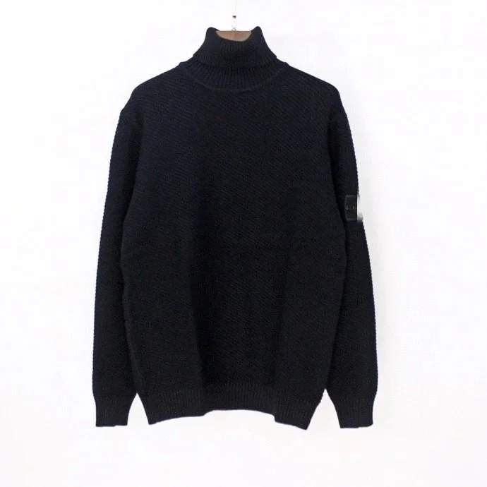 Stone Island Stone Island Black Turtleneck Sweater Black