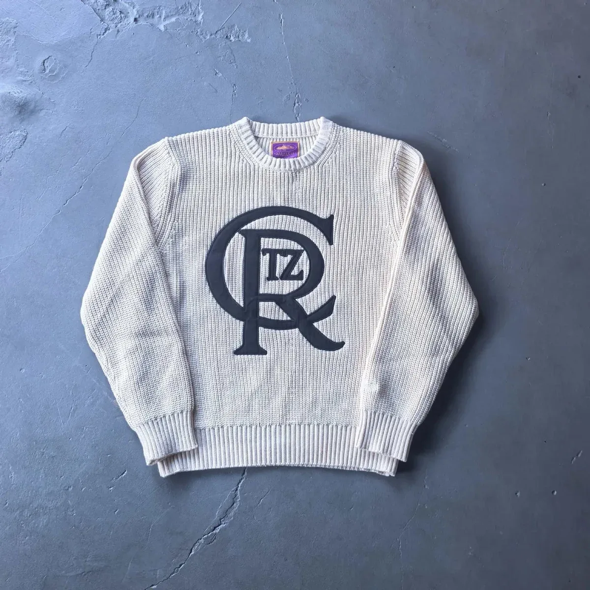 Other Cream CR Logo Crewneck Sweater Cream - 1